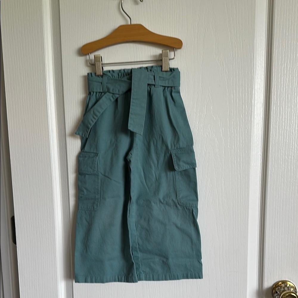 Teal High-Waisted Cargo Pants